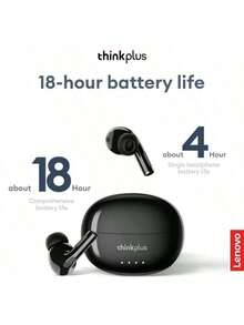 Lenovo Thinkplus LP5 PRO 無線藍牙 5.4 TWS HiFi 音質電競耳機 LP5Pro 運動耳機 超長待機 附麥克風 - 黑色 - 查看 5