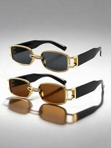 时尚个性戒指式眼镜，男女皆宜，小巧方形镜框。 - 彩色 - 查看 2