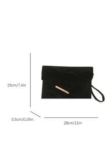 Small Envelope Bag, Fashionable Niche Design Women Handbag - Black - View 2