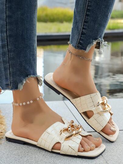 2026 New Arrival Bohemian Style Flat Comfortable Soft Bottom Slip-On Sandals For Home