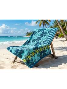 Large Bath Towel Set 140x70cm Embroidered Soft Terry Cloth High Quality Assorted Designs - Baby Blue - View 2