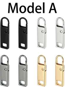 4pcs Detachable Metal Zipper Pulls, Zipper Replacements (Upgrades), Detachable Zipper Pulls Suitable For Luggage, Clothing, Jackets, Backpacks, Boots, Wallets, Coats - Anti-Theft Deterrent - Secure Zipper - Zipper Pull Replacement Parts - 彩色 - 查看 4