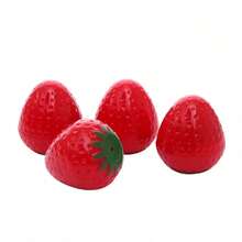 24Pcs Strawberry Peach Tomato Fruit Lip Balm Natural Formula Hydrating Repair Clear Lip Balm Moisturizing For Girls Lips Care - Strawberry - 查看 7