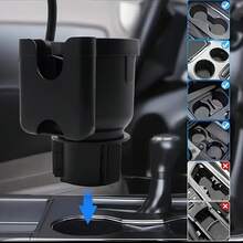 可调节车载杯架手机支架，多功能车载杯架手机支架，采用坚固的ABS材质，稳定防滑，兼容、安卓手机，生日礼物，送给家人、朋友的理想之选，生日驾车配件，车载手机支架，承重力强。 - 彩色 - 查看 8