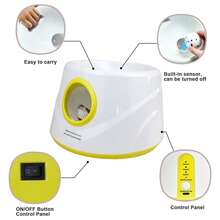 1pc New Pet USB Rechargeable Long Lasting Smart Multi-Distance Ball Launcher Outdoor Elastic Tennis Ball Thrower Dog Toy Automatic Throwing Machine, Perfect Size For Small And Medium Dogs, Comes With 3 Elastic Balls, Must-Have For Dogs And Cats