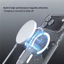 Glitter Transparent Phone Case Compatible With IPhone 17 Pro Max, Shiny PC Material, Transparent Shock-Proof, Slim Sparkling Frame, Compatible With IPhone 17 Pro And 17 Air - Clear - View 4