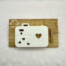 DIY粘土模具相机造型装饰摆件，石膏树脂浇铸硅胶模具，适用于情人节礼物、DIY家居装饰工艺品、手工礼品和桌面装饰模具 - 白色 - 查看 6