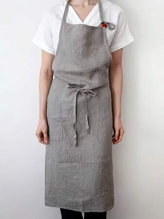 Enfärgad förkläde i koreansk stil i ljusgrå, kök, badrum, hem, hushållsleverantörer