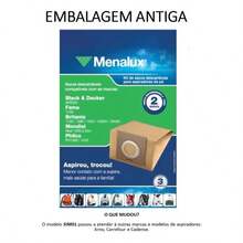 Filtro Saco Papel para Aspirador de Pó Britania Faciclean 1000 1400 1420 1480 1640 ( 3 Sacos em 1 Embalagem Premium Menalux ) - Caqui - Visão 4
