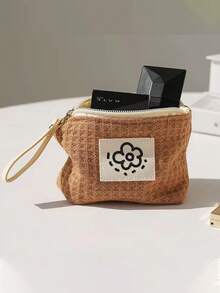 可爱迷你卡通设计零钱包，便携式口红/化妆品包，耳机和线缆收纳包，非常适合海滩度假、浴室收纳、卧室整理，大容量