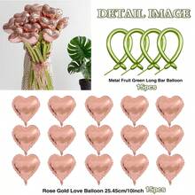 30个心形气球花束套装，红色和绿色DIY长气球，适用于生日、婚礼、情人节、派对 - DIY愛心花束套裝 - 查看 2
