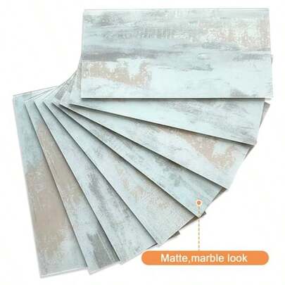 Azulejos Autoadhesivo Mármol AdhesivoAzulejos Para Cocina Panel Decorativo Pared Baño Grandes Pegatinas de Pared 3d Impermeables 10x20cm Blanco Calaeatta