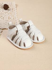 Sommarnya spädbarnssandaler, halkfria mjuka sular lämpliga för pojkar och flickor - Vitt - Visa 3