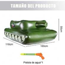 Tanque Inflable, Piscina Flotadores Niños, Piscina Tanque con Cañón de Agua. Nadar Balsa Flotador, Lago Playa Fiesta Piscina, Juguetes para Niños, Niñas y Niños Pequeños.,37491661 - Tipo de Enchufe A Japonés (100V) - Ver 5