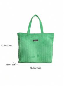 Große Kapazität Handtasche für Frauen, neuer minimalistischer Pendler Schultertasche - Grün - Übersicht 2