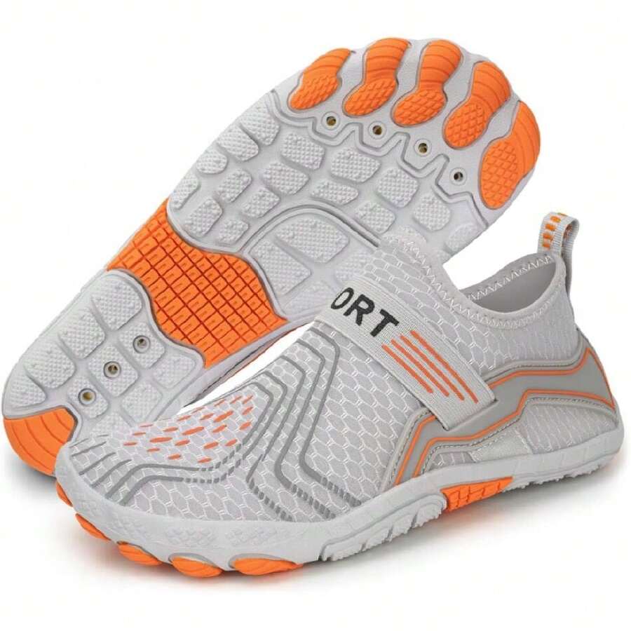 Zapatos de Agua de Mujer y Hombre, Zapatillas de Deporte de Secado Rápido Son Transpirables y Suaves, Zapatos Acuáticos Descalzos para Bucear, Pescar, Surfear con Orificios de Drenaje,37497337 - Azul - Ver 1