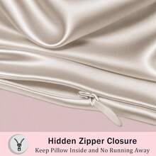 Mulberry Silk Pillowcase With Zipper Closure Standard Size 20x26 Inches 1 Pack Natural Beige Cooling Smooth Soft Breathable Pillow Cover For Hair And Skin Care Ideal For Hot Sleepers Women Men - 1 - 查看 4