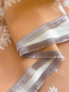 1 Stück Umkehrbarer Damen Faux-Kaschmir Floral Jacquard Warmer Schal, geeignet für den täglichen Gebrauch, Herbst/Winter