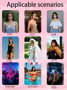 4/8pcs Pink Leopard Print Pasties, Disposable Breathable Criss-Cross Style, Elegant Ladies Lingerie Accessory - Prevent Wardrobe Malfunction, Discreet Coverage, Seamless Ultra-Thin, Fashionable Undergarment - Pink - View 3