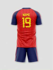 Bộ 2 áo đấu đội tuyển quốc gia Anh World Cup 2026, màu đỏ. Áo thun mùa hè thiết kế riêng, quà tặng Giáng sinh và năm mới. Áo thun rộng rãi, thoải mái, cá tính, thích hợp cho thể thao. - Đỏ - Xem 4