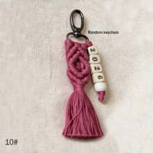 1pc Customized Braided Tassel Name Keychain, Personalized Boho Bag Charm, Wedding Gift, Bridesmaid Gift, Valentine's Day Gift