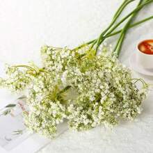 D6 Pcs Artificial Queen Annes Lace Stem 36 Inch Fake Carrot Flower Picks Faux Ammi Majus For Vase Bouquets Home Office Wedding Decor White - 白色 - 查看 4