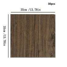 30片防水泡沫墙贴，3D木纹设计自粘墙纸，适用于浴室、厨房和简单的家居墙面翻新 - 彩色 - 查看 13