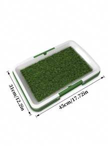 1pc Pet Lawn Toilet With Grid Design, Detachable, Easy To Clean, Non-Slip Bottom, Suitable For Small And Medium-Sized Dogs, - Multicolor - View 2