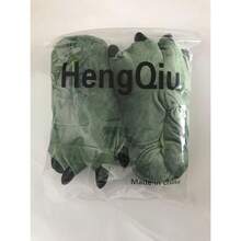 Unisex Pl 11ush Animal Paw Slippers - Fuzzy Warm House Shoes With Dinosaur Paw & Claw Design,5-8Women/4-6Men,Green - Green - 查看 3