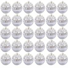 10pcs Disco Ball Set In Assorted Sizes - 1.18/1.57/3.15 Inches - Various Round Silver Disco Balls, Suitable For 70s 80s Disco Themed Birthday, New Year, Party, Home Decor, Halloween, Christmas Gifts, Disco Ball Decorations - Silver - View 10