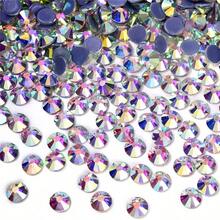 Round Flat Bottom Crystal Glass DIY Rhinestones, Hot Melt Glue Rhinestone Decorations For Room Decor, Crafts, Mirrors, Clothes, Shoes, Shirts, Hats, Gifts - Crystal AB - View 9