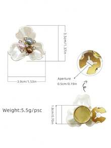 Metal Flower Snowflake Button Charms | Decorative Button Covers For Shirts | Versatile Clothing Accessories - Multicolor - View 14
