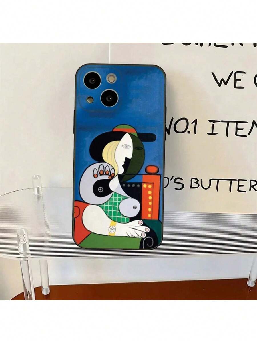 Coque de téléphone avec peinture abstraite de Picasso compatible avec 16, 15, 14, 13, 12, Pro, Max, 11, 7, 8, Plus, XR, XS Max. Coque silicone souple antichoc. Coque compatible avec 17 Pro, 17 Pro Max, 17, 16 Pro - Z8 - Voir 1