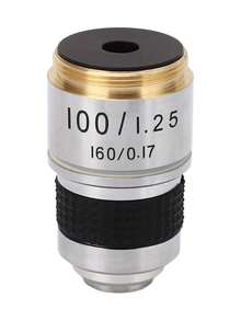 Objetivo de Microscopio, Tamaño RMS 100X Objetivo de Microscopio Acromático Objetivo Profesional 100X, Piezas de Microscopio, Investigación de Células Físicas Químicas,37491560 - Multicolor - Ver 1