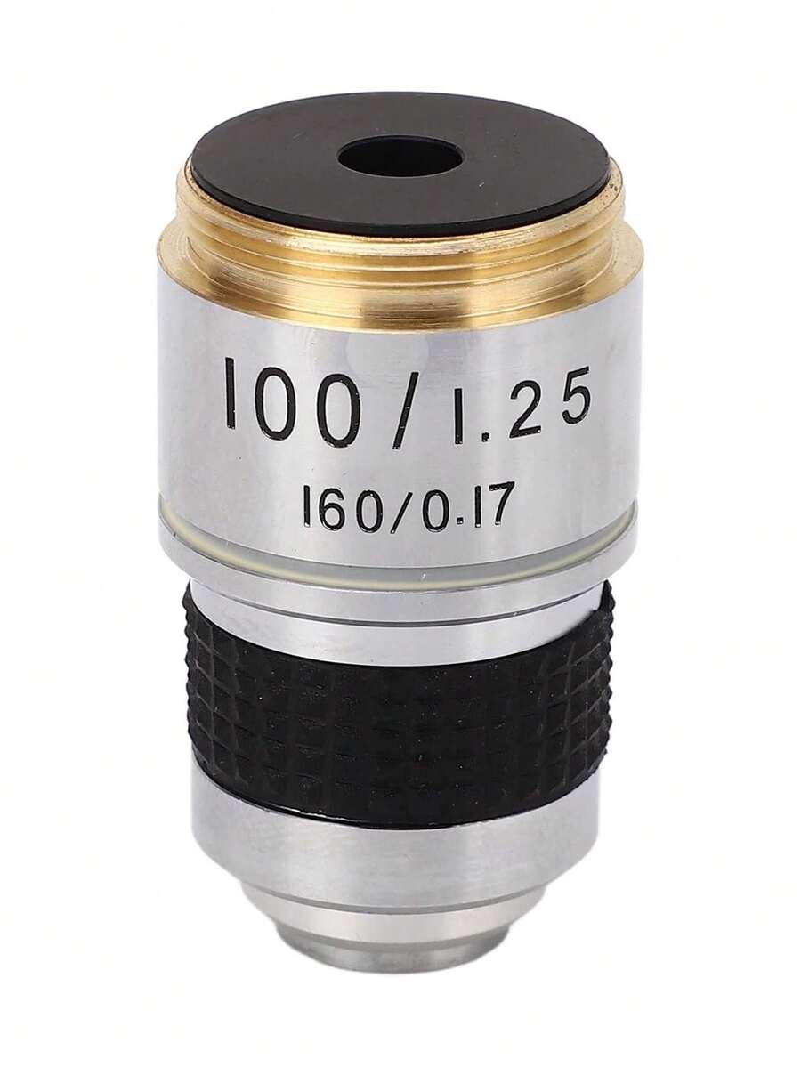 Objetivo de Microscopio, Tamaño RMS 100X Objetivo de Microscopio Acromático Objetivo Profesional 100X, Piezas de Microscopio, Investigación de Células Físicas Químicas,37491560 - Multicolor - Ver 1