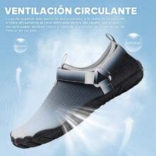 Zapatos de agua para mujeres,Zapatos surf hombre ,Zapatos de Agua para Hombres y Mujeres,Zapatillas deportivas de agua,Secado rápido antideslizante para yoga, deportes al aire libre, playa, piscina,37497158 - Negro - Ver 6