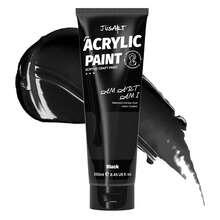 Acrylic Paint, Paint Tubes (250ml /8.45 Oz Rich Pigment Art Craft Paints For Canvas Painting, Wood, Fabric, Stone, Ceramics, Art Supplies For Artists, Adults - Black - View 2
