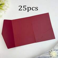 25张三折口袋式婚礼邀请卡,含信封,简约风格,适用于订婚、15岁生日、洗礼、DIY邀请函,5*7英寸,口袋式设计,可定制,圣诞贺卡 - 珠光綠 - 查看 7