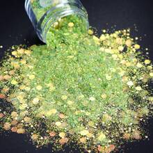 10ml Mermaid Chunky Glitter - Vibrant Hexagon Flakes, Suitable For Epoxy Resin Filling, Mixed Sizes, Shiny DIY Silicone Mold Filler, Applicable For Jewelry Making, Nail Art And Craft Projects