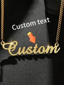 Collar de acero inoxidable de lujo y moda personalizado, colgante de superficie mate personalizado, temporada de regreso a la escuela, moda de regreso a la escuela - Multicolor - Ver 2