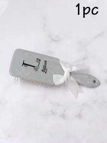 1/2 Pcs Customized Air Cushion Comb, Wet Hair Shine Enhancing Detangler, Engraved Scalp Massage Comb With Initial Letter And Name - Multicolor - View 8