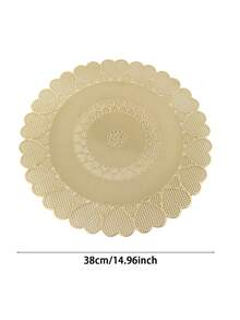 1/4/6pcs Rose Flower Heart Shaped Placemats, Wedding Party Dining Table Decor Placemats, Round Vase Coasters, Date Night Dinner Placemats, Waterproof Placemats For Valentine's Day, Easter, Thanksgiving, Mother's Day - Multicolor - View 6
