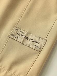 Quần short nam mùa hè nhanh khô, quần short thể thao casual tối giản màu trơn có khóa kéo và túi, quần đi biển thoải mái thân thiện với da. - Màu Khaki - Xem 7