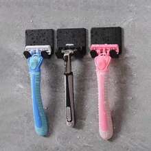 Rust-Proof Stainless Steel Razor Holder, Waterproof Razor Hook, Heavy Duty Multi-Purpose Storage Hook With Bathroom Accessories, Suitable For Bathroom, Kitchen And Multi-Purpose Spaces, Self-Adhesive Wall-Mounted Razor Organizer Rack For Storing Razors, Towels, Keys, Plugs, Ideal Choice For Bathroom And Kitchen. Door Hanging, Comprehensive Aesthetics - Multicolor - View 10