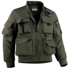 Men Fashion Jacket Men New Casual Cargo Multi-Pocket Jacket Men Spring Autumn Outdoor Tactical Cargo Thin Jacket For Men - Navy Blue(L30) - View 3