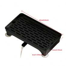 Sink Caddy Multifunctional Sponge Holder Drain Tray Kitchen Sink Organizer With Sucker - Black - View 3