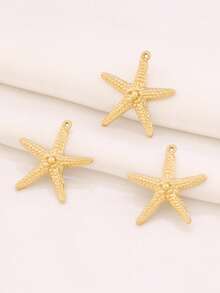 3件套不锈钢海星吊坠配件，时尚18K镀金防水海洋主题饰品，适用于DIY珠宝制作。 - 吊墜 - 查看 16