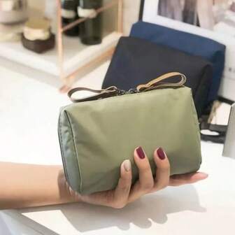 2件装多功能便携迷你旅行化妆包，女士手持化妆包，口红收纳袋，时尚防水双拉链化妆包