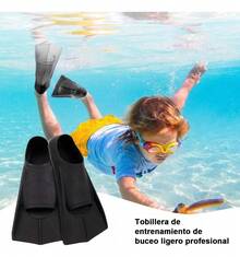 Aletas Para Nadar Cortas Natacion Hombres Y Mujeres - Negro - Ver 1
