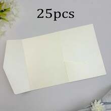 25张三折口袋式婚礼邀请卡,含信封,简约风格,适用于订婚、15岁生日、洗礼、DIY邀请函,5*7英寸,口袋式设计,可定制,圣诞贺卡 - 珠光綠 - 查看 8